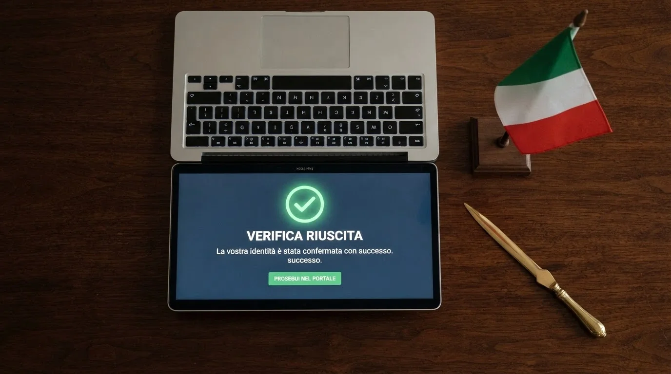 Il logo dell'ADM accanto alla bandiera italiana e a un documento ufficiale con timbro di concessione