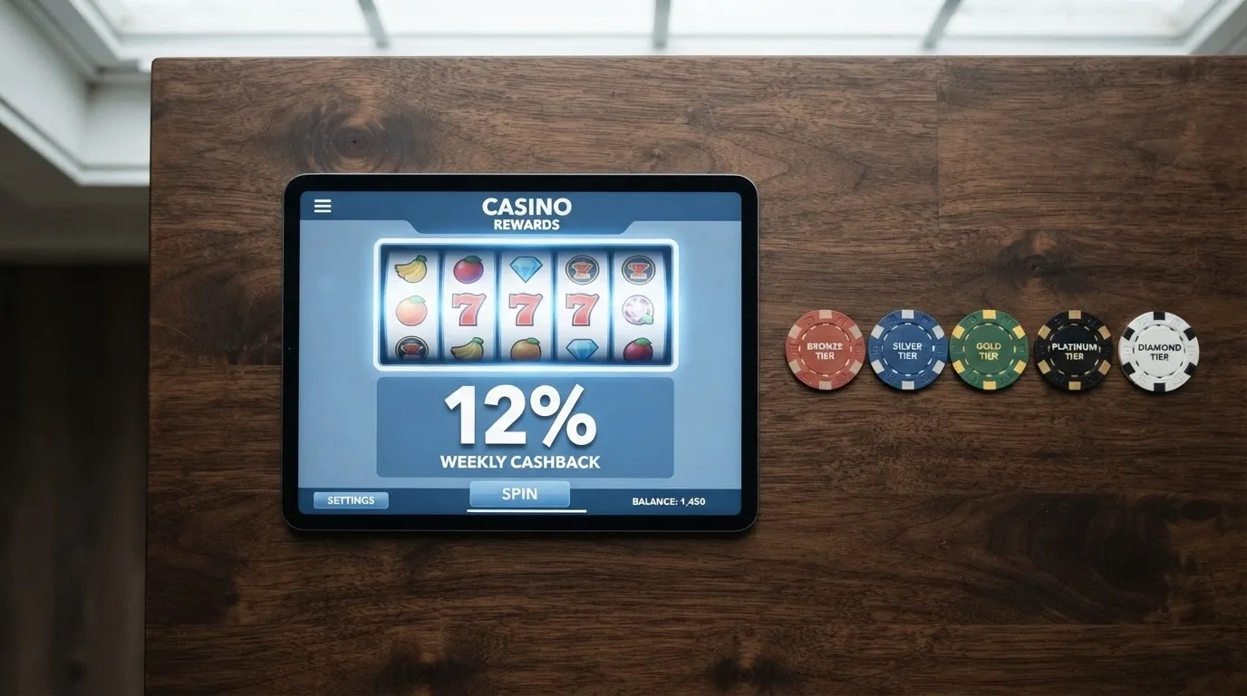 Tabella comparativa con i loghi e le percentuali di cashback dei casinò ADM recensiti