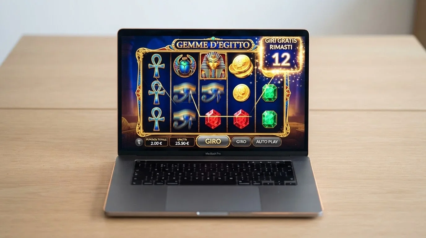 La schermata di una slot online con il contatore dei giri gratuiti attivi, evidenziando l'attivazione automatica senza necessità di codice