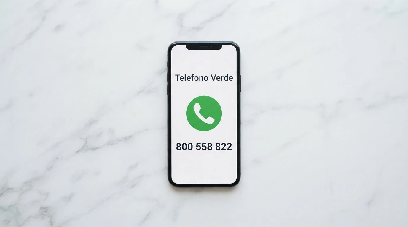 Icona del gioco responsabile con il numero 800 558 822 in evidenza su sfondo istituzionale