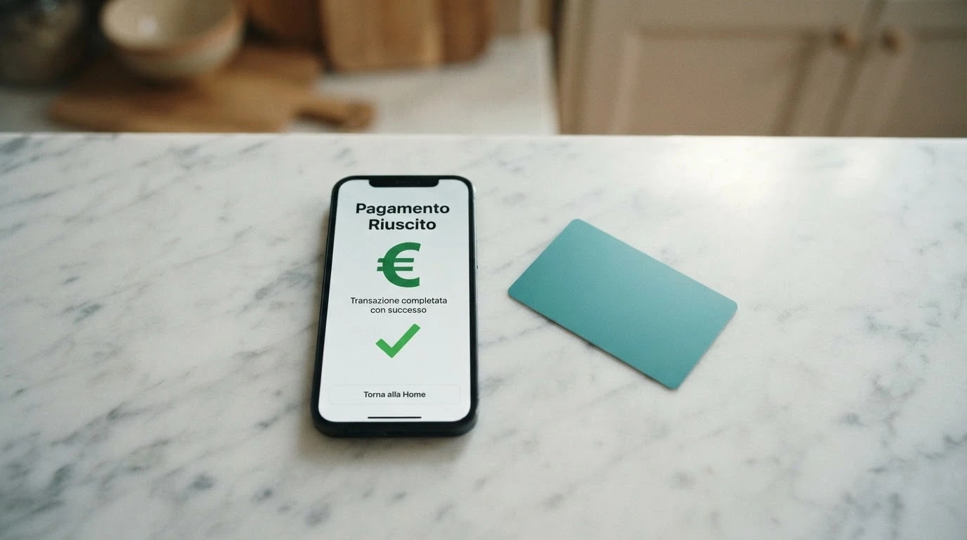 Icone affiancate dei metodi di pagamento: PayPal, Postepay, VISA, Mastercard, Skrill, paysafecard su sfondo di un conto casino