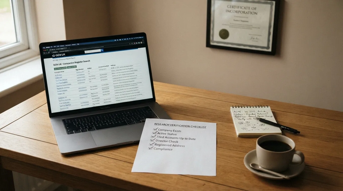 Una scrivania con strumenti di analisi: registro ADM aperto su un monitor, una lista di controllo con i criteri di valutazione, appunti