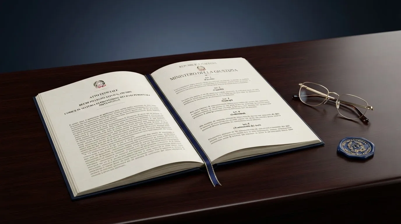 Un estratto visivo del testo normativo italiano (D.lgs. 231/2007) affiancato dal logo ADM, in una composizione che richiama un documento ufficiale