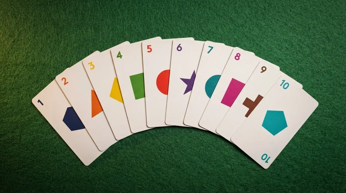 Dieci carte da gioco disposte a ventaglio, ciascuna con il logo stilizzato di un diverso casinò Bitcoin, illuminate da una luce laterale su un tavolo da gioco in feltro verde